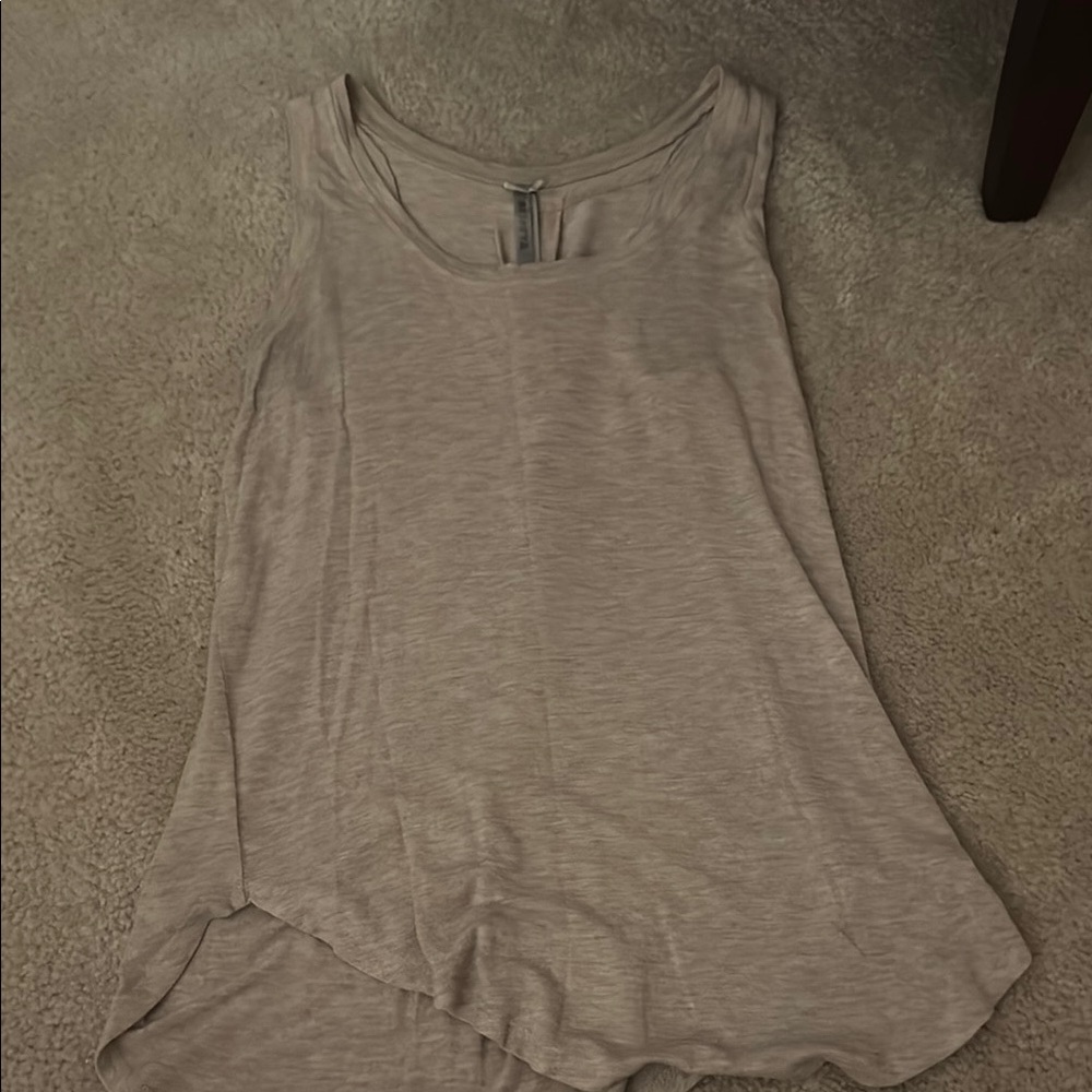 Women's Beige Sleeveless Top